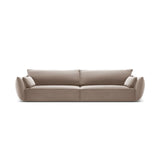Kaelle 4-Sitzer Sofa mit Bezug aus Samt (Blu40) in Cappuccino, 248x110 cm – Bild 1