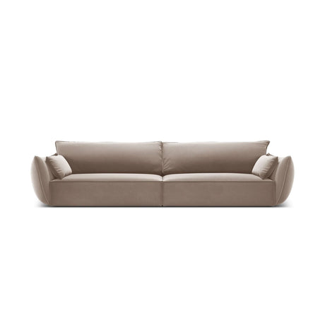 Kaelle 4-Sitzer Sofa mit Bezug aus Samt (Blu40) in Cappuccino, 248x110 cm – Bild 1