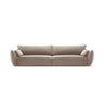 Kaelle 4-Sitzer Sofa mit Bezug aus Samt (Blu40) in Cappuccino, 248x110 cm – Bild 1