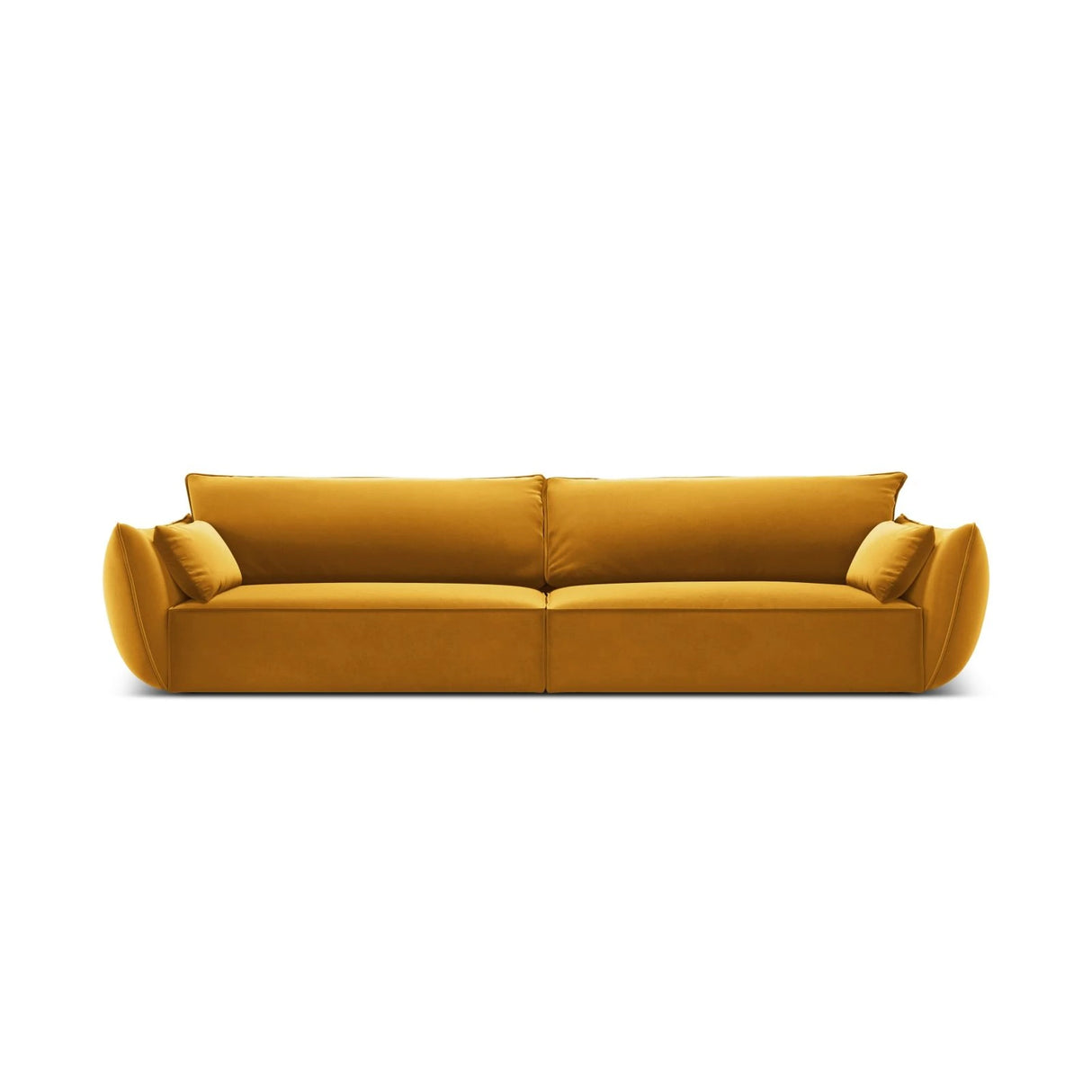 Kaelle 4-Sitzer Sofa mit Bezug aus Samt (Blu68) in Gelb, 248x110 cm – Bild 1