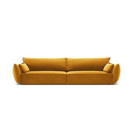 Kaelle 4-Sitzer Sofa mit Bezug aus Samt (Blu68) in Gelb, 248x110 cm – Bild 1