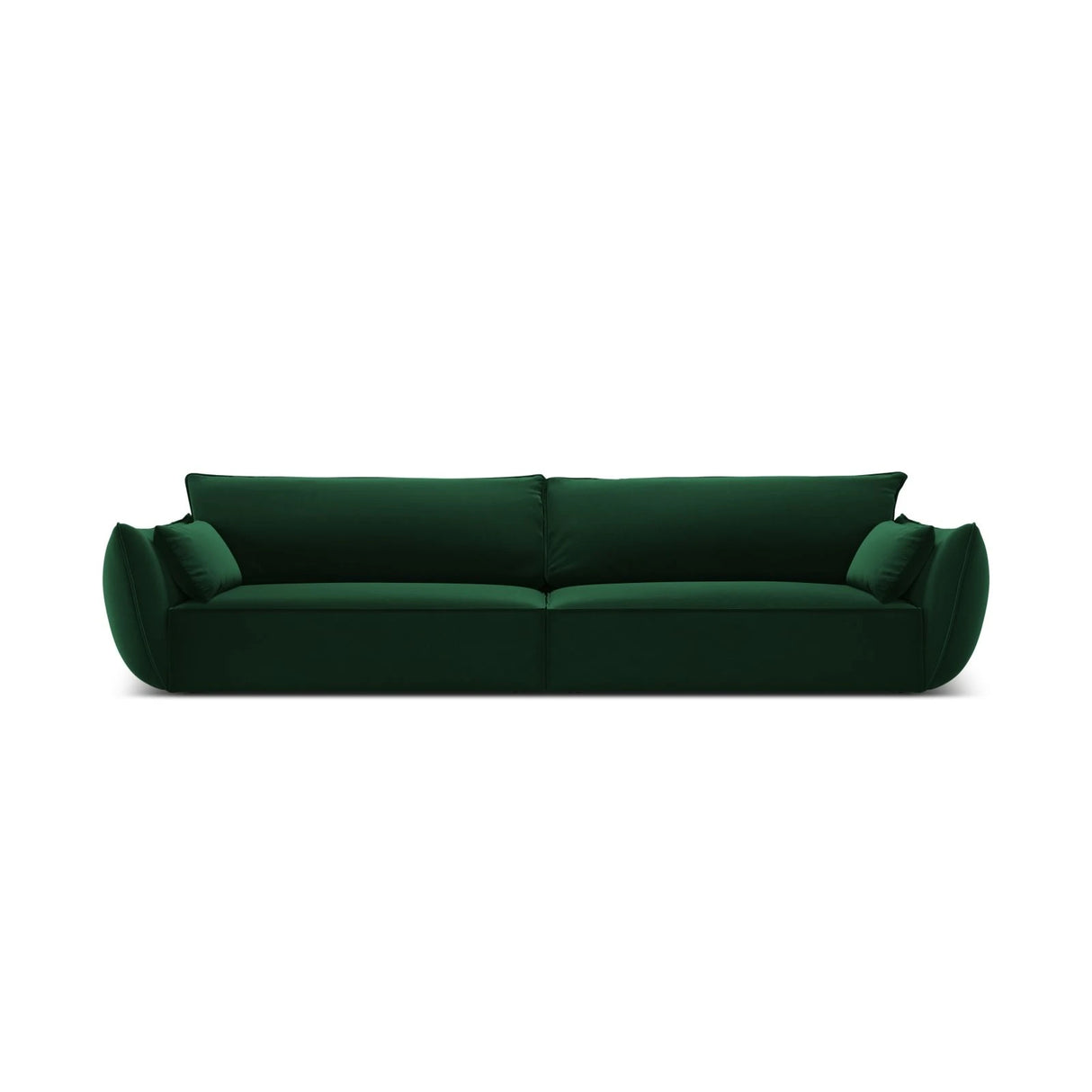Kaelle 4-Sitzer Sofa mit Bezug aus Samt (Blu78) in Flaschengrün, 248x110 cm – Bild 1