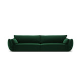 Kaelle 4-Sitzer Sofa mit Bezug aus Samt (Blu78) in Flaschengrün, 248x110 cm – Bild 1