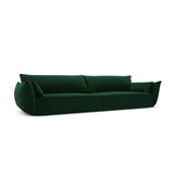 Kaelle 4-Sitzer Sofa mit Bezug aus Samt (Blu78) in Flaschengrün, 248x110 cm – Bild 3