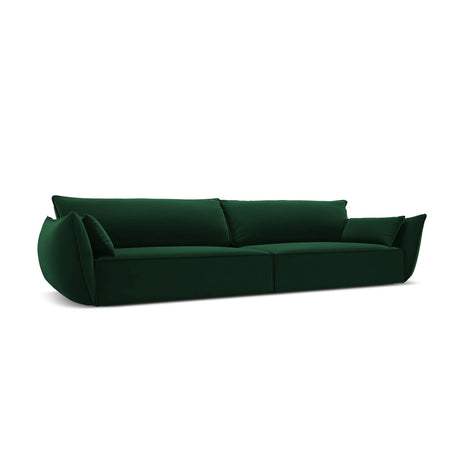 Kaelle 4-Sitzer Sofa mit Bezug aus Samt (Blu78) in Flaschengrün, 248x110 cm – Bild 3