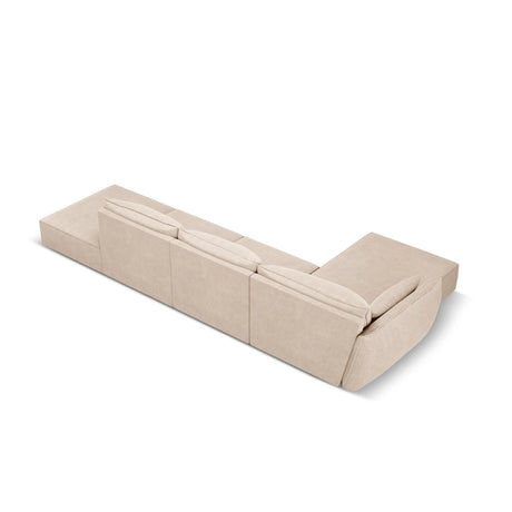 Kaelle 5-Sitzer Ecksofa Links, mit Bezug aus Chenille (OTH 08) in Beige, 364x171 cm – Bild 4
