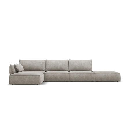 Kaelle 5-Sitzer Ecksofa Links, mit Bezug aus Chenille (OTH 85) in Hellgrau, 364x171 cm – Bild 1
