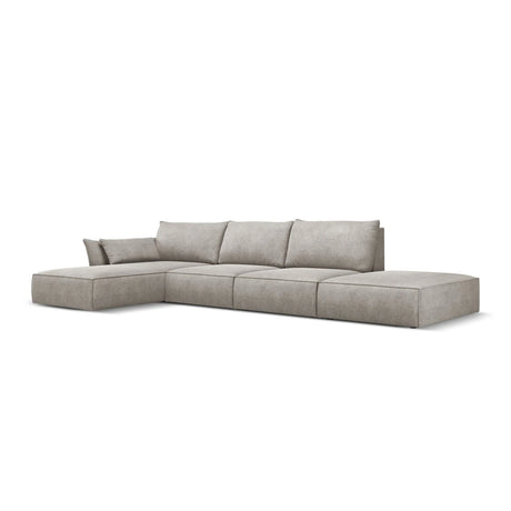 Kaelle 5-Sitzer Ecksofa Links, mit Bezug aus Chenille (OTH 85) in Hellgrau, 364x171 cm – Bild 3