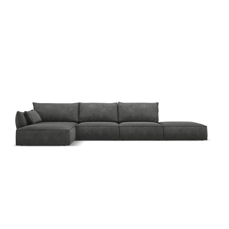 Kaelle 5-Sitzer Ecksofa Links, mit Bezug aus Chenille (OTH 97) in Dunkelgrau, 364x171 cm – Bild 1