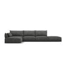 Kaelle 5-Sitzer Ecksofa Links, mit Bezug aus Chenille (OTH 97) in Dunkelgrau, 364x171 cm – Bild 1