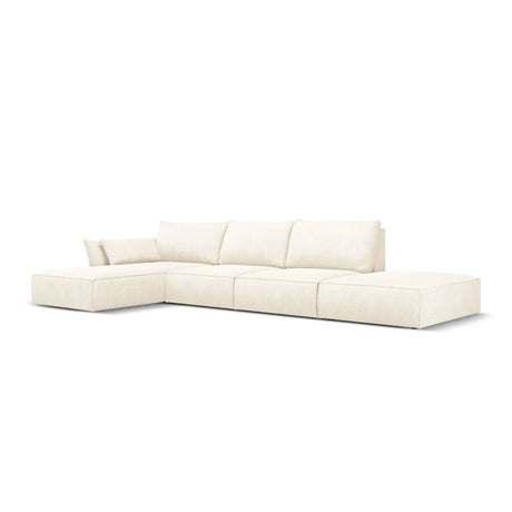 Kaelle 5-Sitzer Ecksofa Links, mit Bezug aus Samt oder Chenille, 364x171 cm – Bild 3