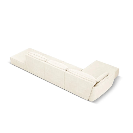 Kaelle 5-Sitzer Ecksofa Links, mit Bezug aus Samt oder Chenille, 364x171 cm – Bild 4