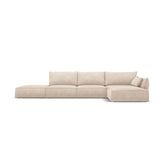 Kaelle 5-Sitzer Ecksofa Rechts, mit Bezug aus Chenille (OTH 08) in Beige, 364x171 cm – Bild 1