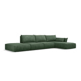 Kaelle 5-Sitzer Ecksofa Rechts, mit Bezug aus Chenille (OTH 39) in Flaschengrün, 364x171 cm – Bild 3