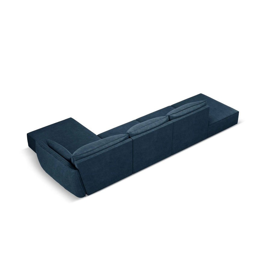 Kaelle 5-Sitzer Ecksofa Rechts, mit Bezug aus Chenille (OTH 78) in Königsblau, 364x171 cm – Bild 4