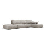 Kaelle 5-Sitzer Ecksofa Rechts, mit Bezug aus Chenille (OTH 85) in Hellgrau, 364x171 cm – Bild 3