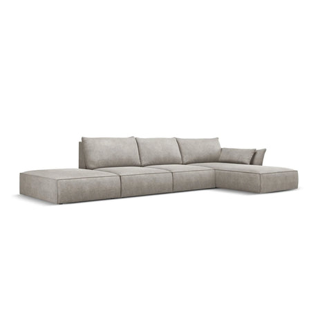 Kaelle 5-Sitzer Ecksofa Rechts, mit Bezug aus Chenille (OTH 85) in Hellgrau, 364x171 cm – Bild 3