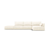 Kaelle 5-Sitzer Ecksofa Rechts, mit Bezug aus Samt oder Chenille, 364x171 cm – Bild 1