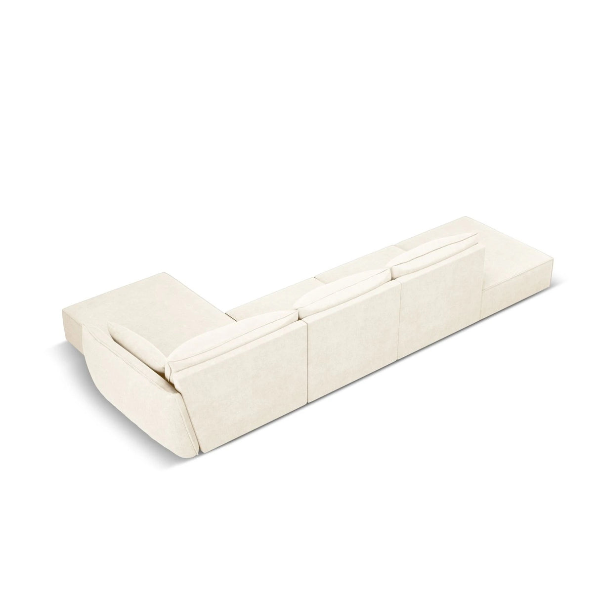 Kaelle 5-Sitzer Ecksofa Rechts, mit Bezug aus Samt oder Chenille, 364x171 cm – Bild 4