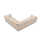 Kaelle 7-Sitzer Ecksofa symmetrisch, mit Bezug aus Chenille (OTH 08) in Beige, 286x286 cm – Bild 4