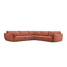 Kaelle 7-Sitzer Ecksofa symmetrisch, mit Bezug aus Chenille (OTH 57) in Terrakotta, 286x286 cm – Bild 1