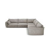 Kaelle 7-Sitzer Ecksofa symmetrisch, mit Bezug aus Chenille (OTH 85) in Hellgrau, 286x286 cm – Bild 3