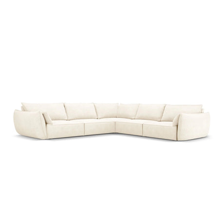 Kaelle 7-Sitzer Ecksofa symmetrisch, mit Bezug aus Samt oder Chenille, 286x286 cm – Bild 1