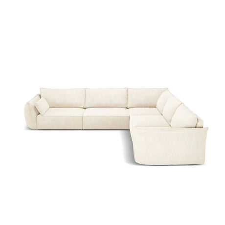 Kaelle 7-Sitzer Ecksofa symmetrisch, mit Bezug aus Samt oder Chenille, 286x286 cm – Bild 3