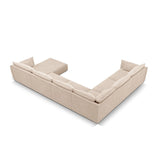 Kaelle 8-Sitzer Panorama-Sofa, Links, mit Bezug aus Chenille (OTH 08) in Beige, 384x284 cm – Bild 4