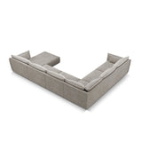 Kaelle 8-Sitzer Panorama-Sofa, Links, mit Bezug aus Chenille (OTH 85) in Hellgrau, 384x284 cm – Bild 4