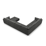 Kaelle 8-Sitzer Panorama-Sofa, Links, mit Bezug aus Chenille (OTH 97) in Dunkelgrau, 384x284 cm – Bild 4