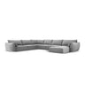 Kaelle 8-Sitzer Panorama-Sofa, Links, mit Bezug aus Samt (Blu10) in Grau, 384x284 cm – Bild 1