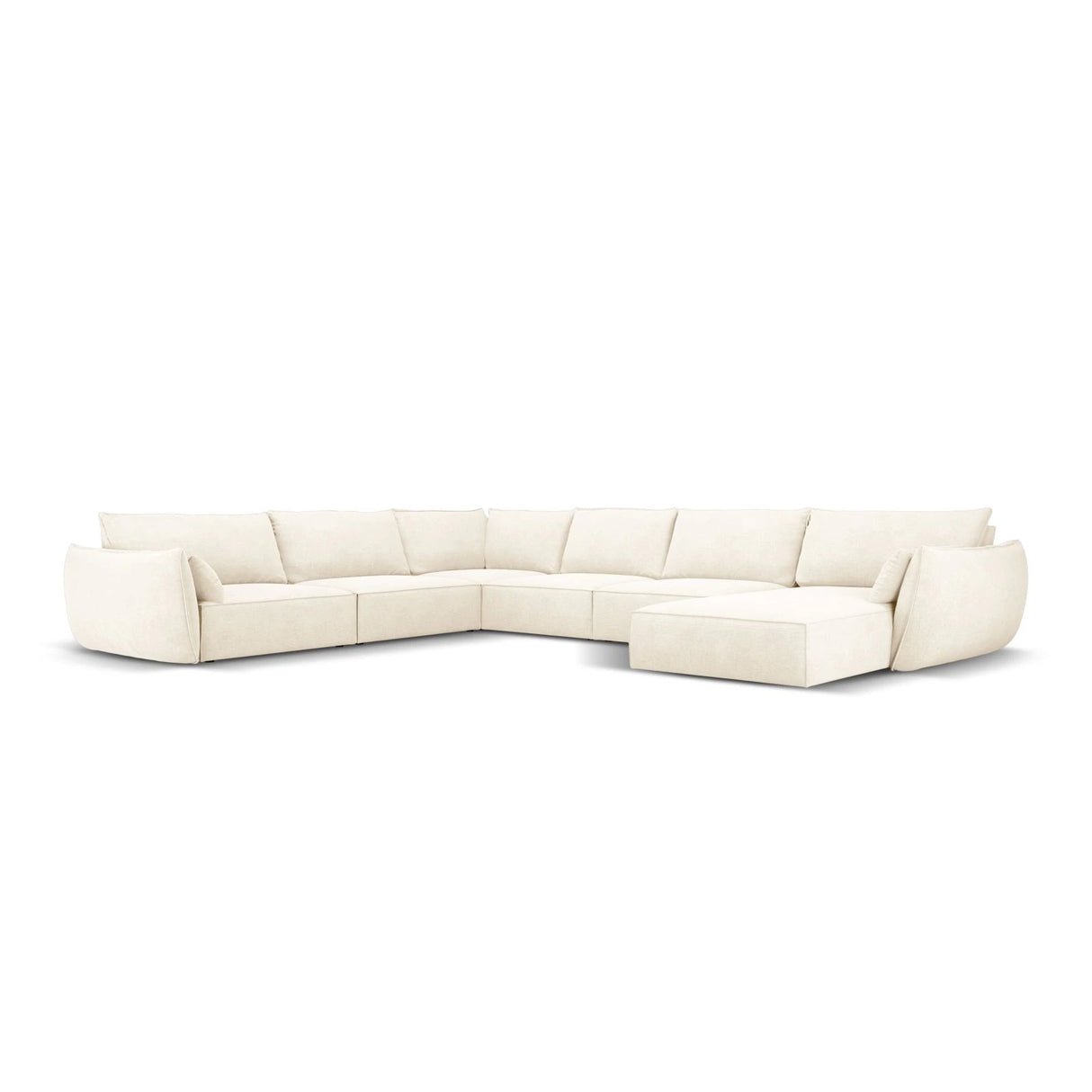 Kaelle 8-Sitzer Panorama-Sofa, Links, mit Bezug aus Samt oder Chenille, 384x284 cm – Bild 1