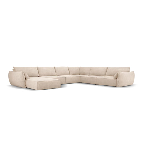 Kaelle 8-Sitzer Panorama-Sofa, Rechts, mit Bezug aus Chenille (OTH 08) in Beige, 384x284 cm – Bild 1