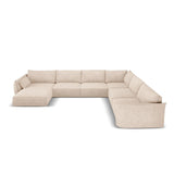 Kaelle 8-Sitzer Panorama-Sofa, Rechts, mit Bezug aus Chenille (OTH 08) in Beige, 384x284 cm – Bild 3