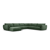 Kaelle 8-Sitzer Panorama-Sofa, Rechts, mit Bezug aus Chenille (OTH 39) in Flaschengrün, 384x284 cm – Bild 1