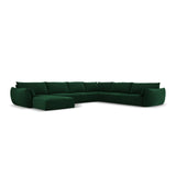 Kaelle 8-Sitzer Panorama-Sofa, Rechts, mit Bezug aus Samt (Blu78) in Flaschengrün, 384x284 cm – Bild 1