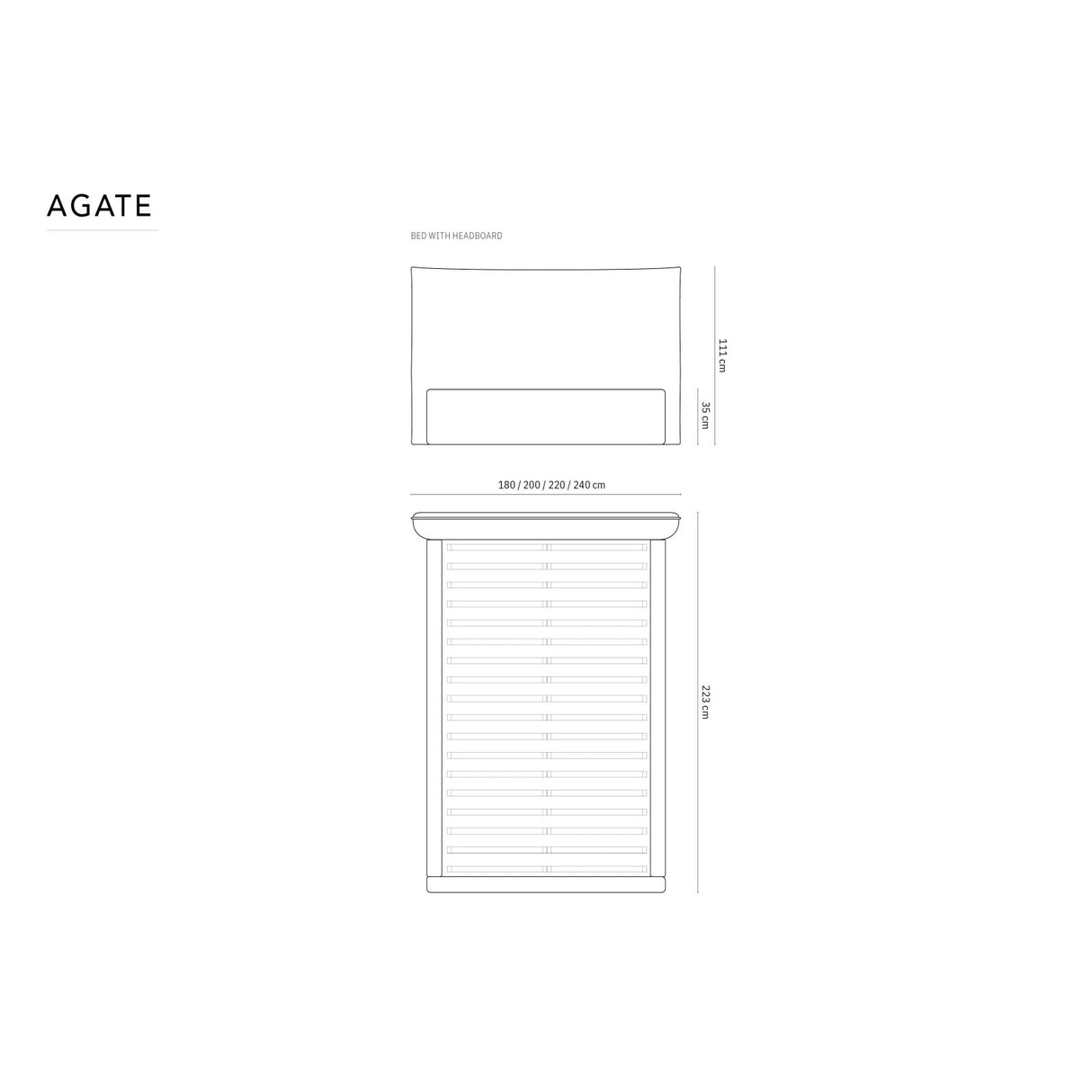 Kaelle Bett mit Stauraum und Kopfteil in Chenille (PeHa39) in Grün, 180x200 cm – Bild 2