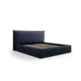 Kaelle Bett mit Stauraum und Kopfteil in Chenille (PeHa77) in Dunkelblau, 140x200 cm – Bild 3