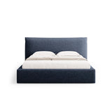 Kaelle Bett mit Stauraum und Kopfteil in Chenille (PeHa77) in Dunkelblau, 140x200 cm – Bild 4