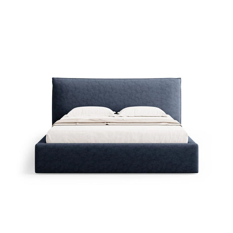 Kaelle Bett mit Stauraum und Kopfteil in Chenille (PeHa77) in Dunkelblau, 180x200 cm – Bild 4