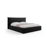 Kaelle Bett mit Stauraum und Kopfteil in Samt (Blu19) in Schwarz, 180x200 cm – Bild 1