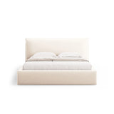 Kaelle Bett mit Stauraum und Kopfteil in Samt (Blu22) in Leichtes Beige, 140x200 cm – Bild 4