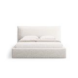 Kaelle Bett mit Stauraum und Kopfteil in Samt oder Chenille, 140x200 cm – Bild 4