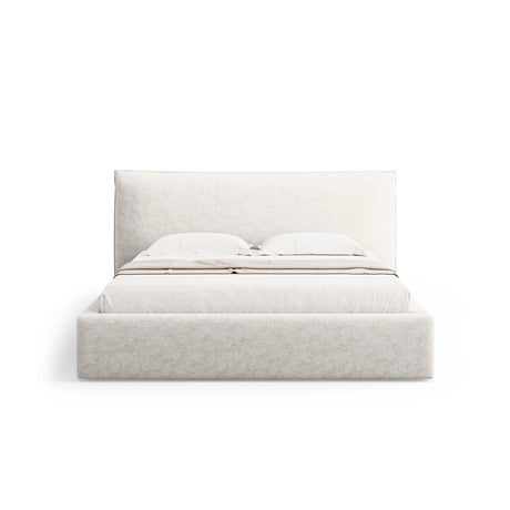 Kaelle Bett mit Stauraum und Kopfteil in Samt oder Chenille, 160x200 cm – Bild 4