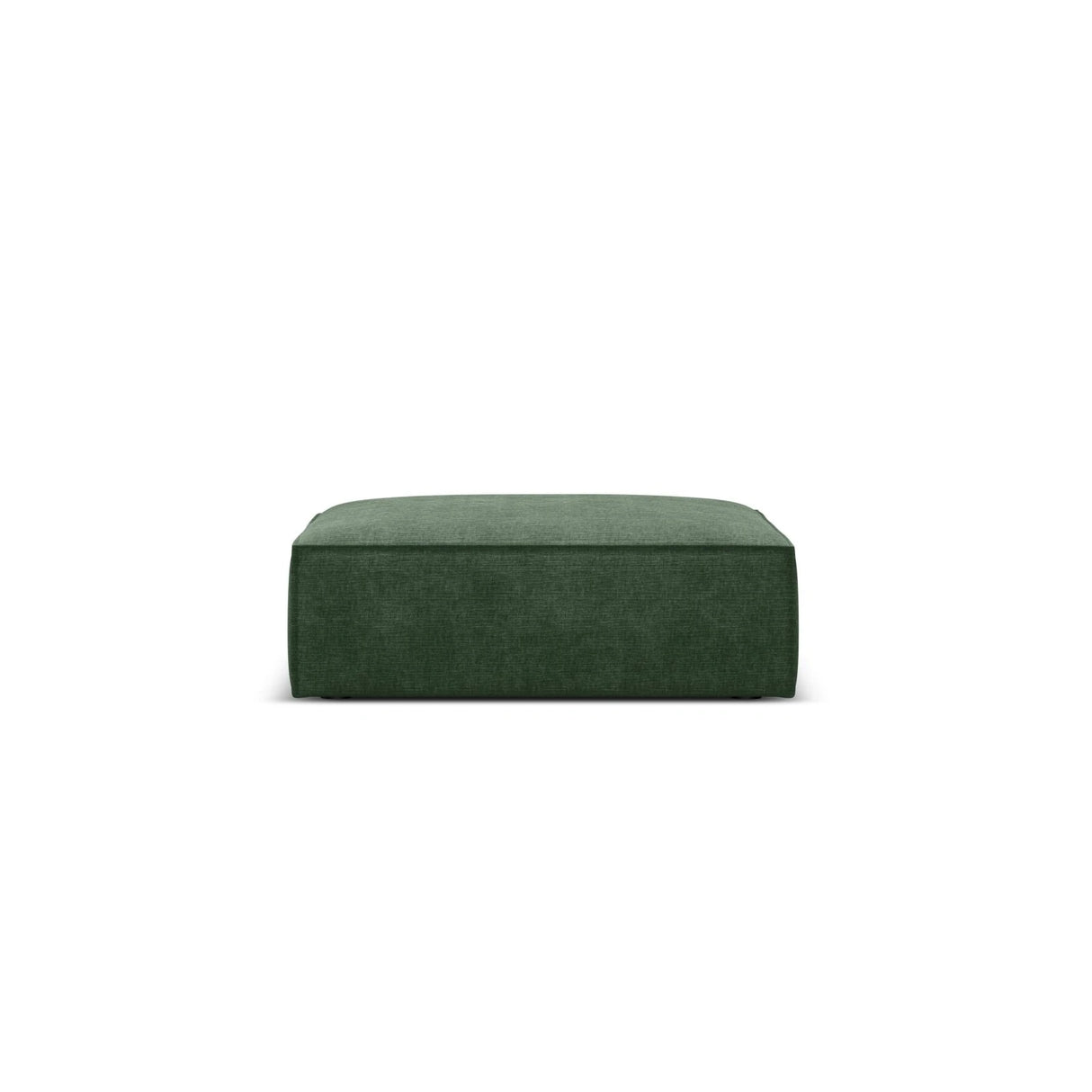 Kaelle Pouf mit Bezug in Chenille (OTH 39) in Flaschengrün, 100x80 cm – Bild 1