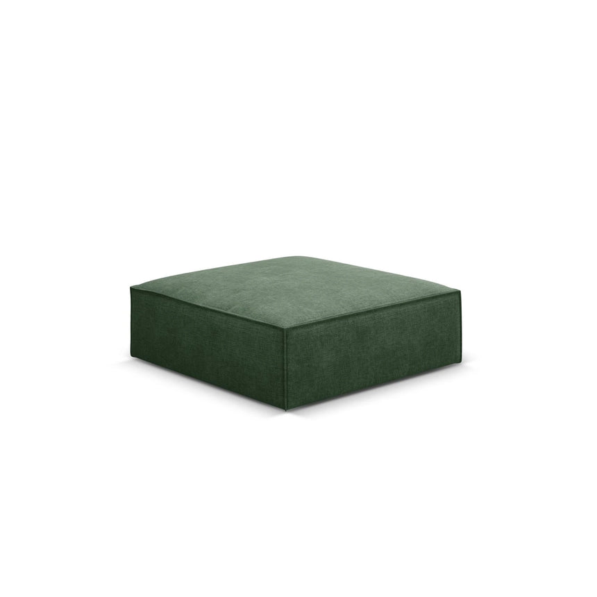 Kaelle Pouf mit Bezug in Chenille (OTH 39) in Flaschengrün, 100x80 cm – Bild 3