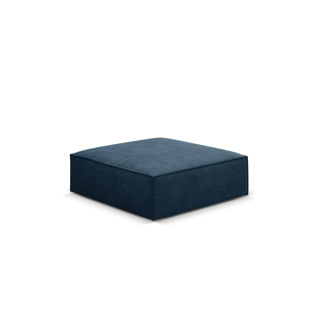 Kaelle Pouf mit Bezug in Chenille (OTH 78) in Königsblau, 100x80 cm – Bild 3