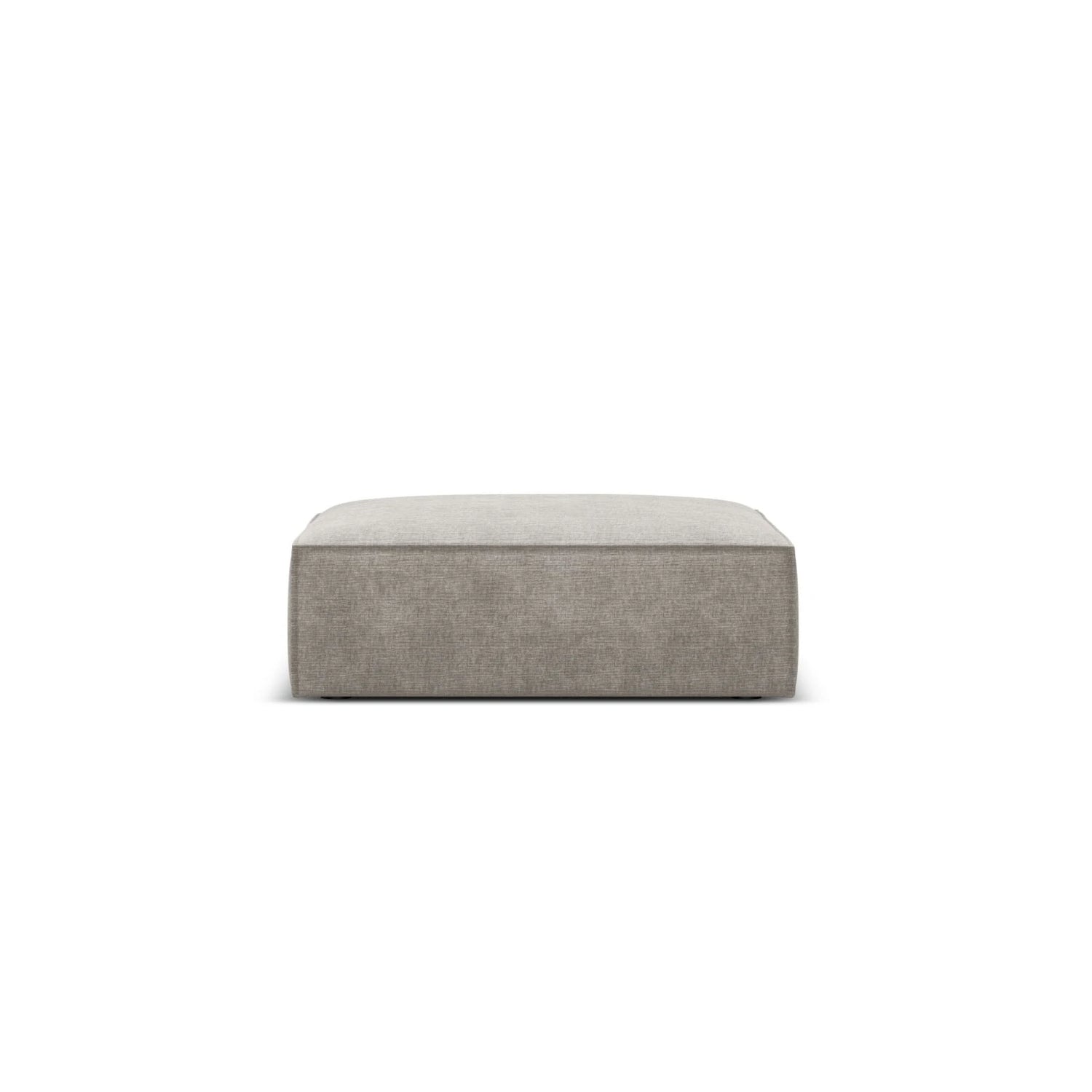 Kaelle Pouf mit Bezug in Chenille (OTH 85) in Hellgrau, 100x80 cm – Bild 1