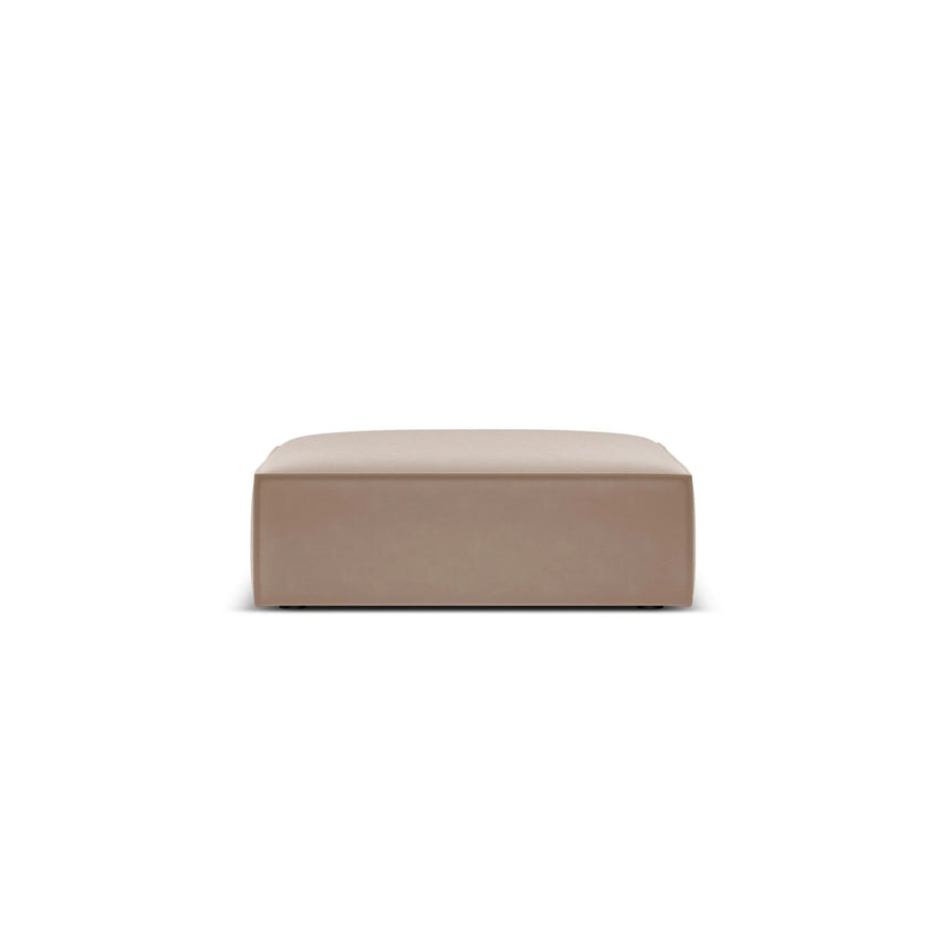 Kaelle Pouf mit Bezug in Samt (Blu28) in Beige, 100x80 cm – Bild 1